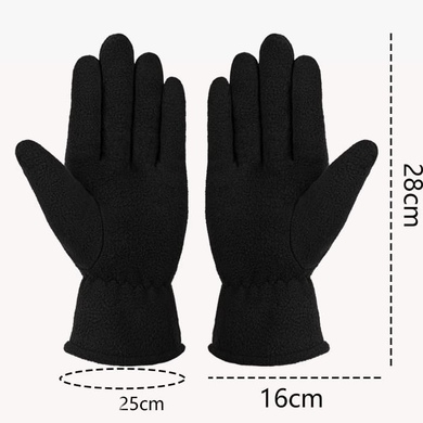 Перчатки флисовые цвет черный